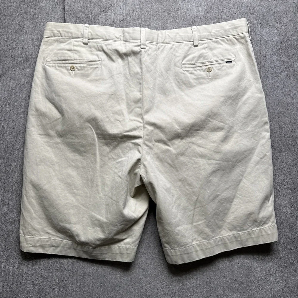 polo ralph lauren Shorts Mens 44B (fits 42)‎ Beige Flat Front 10